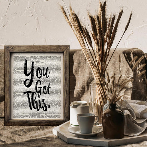 Posterizer 1 pcs-You Got this, positive quote wall art-Motivational & Inspirational Art-Gift for Men Women Entrepreneur Teens-Decor for Home & Off...